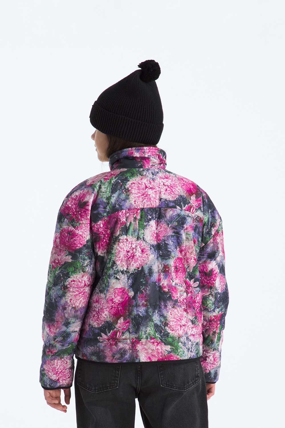 The North Face Youth Reversible Shasta Full Zip Jacket for Girls in Pale Blossom Frozen | NF0A8D00-D5E - Image 2
