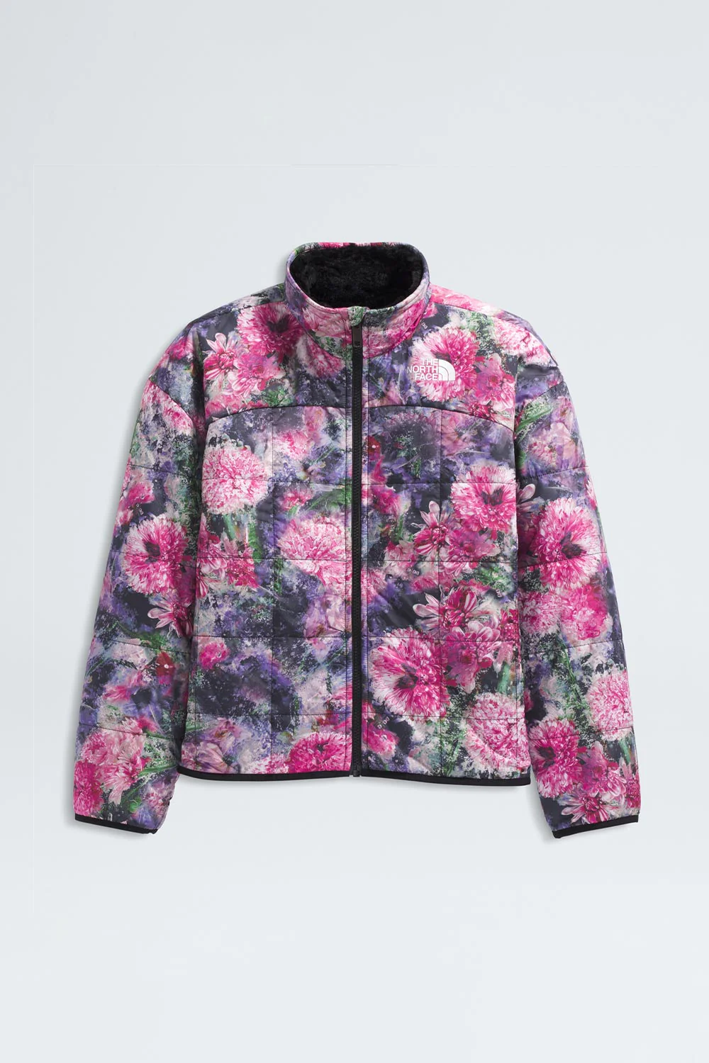 The North Face Youth Reversible Shasta Full Zip Jacket for Girls in Pale Blossom Frozen | NF0A8D00-D5E - Image 5