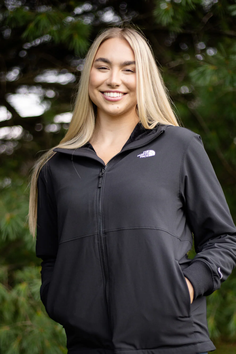 The North Face Shelbe Raschel Hoodie Jacket for Women in Black | NF0A84JJ-4H0 - Image 2