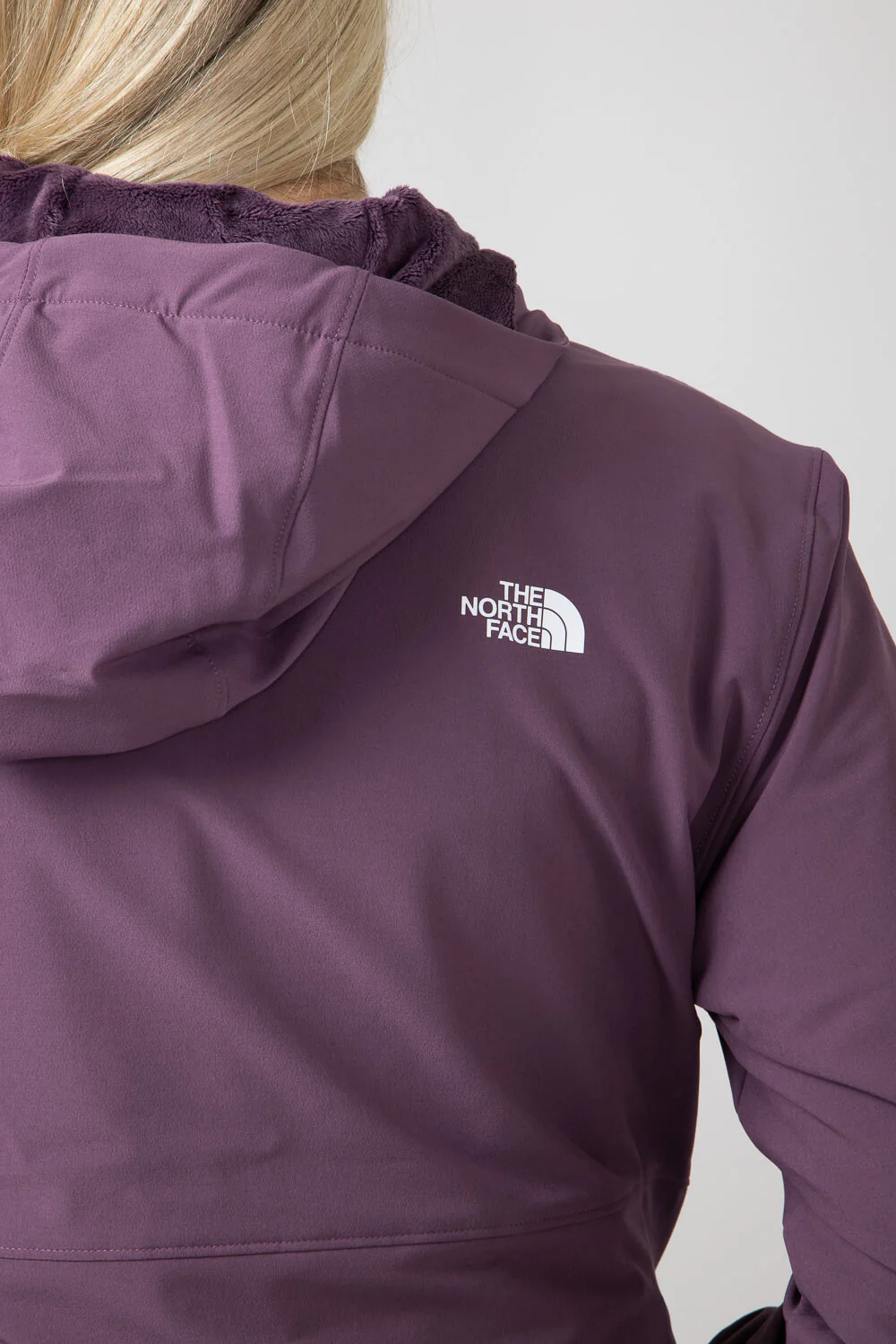 The North Face Shelbe Raschel Hoodie Jacket for Women in Midnight Mauve | NF0A84JJ-1NI - Image 5