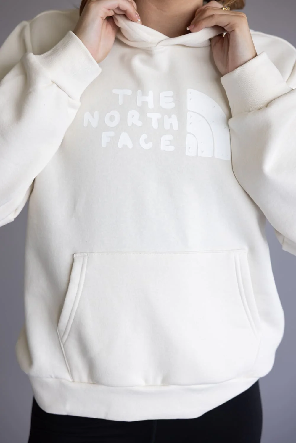 The North Face Sketch Evolution Half Dome Hoodie for Women in White | NF0A8E9N-QLI - Image 3