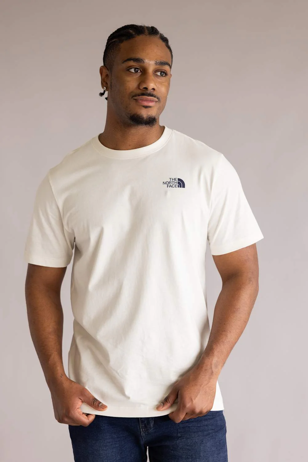 The North Face Stay Exploring T-Shirt for Men in White Dune | NF0A8GMH-QLI WHITE - Image 2