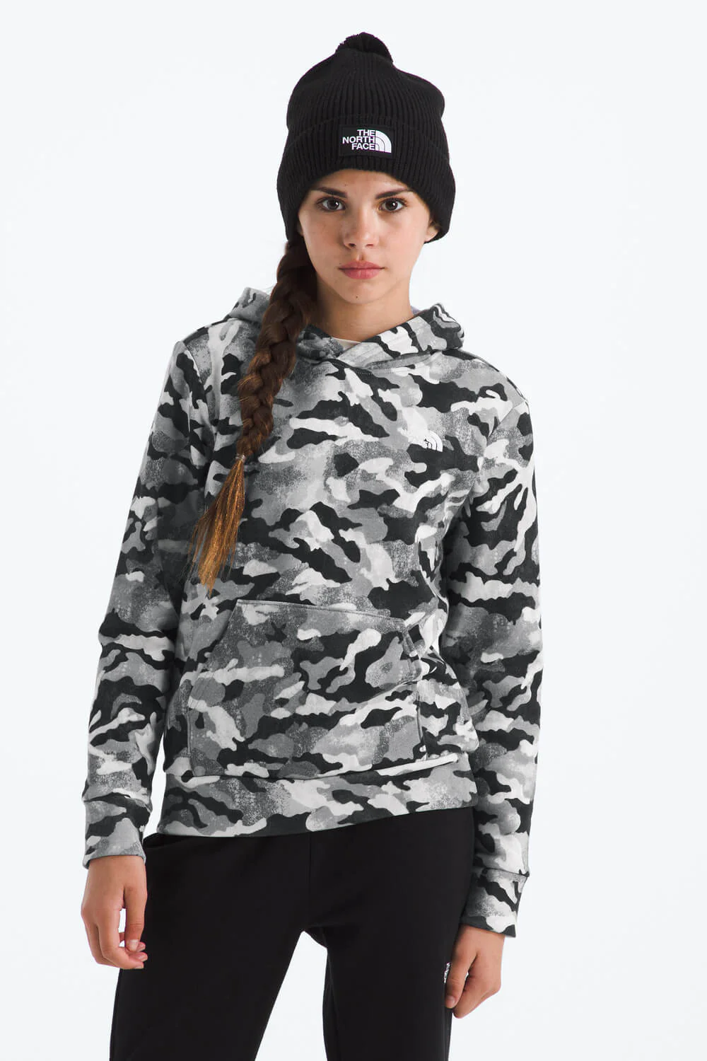The North Face Teen Evolution Hoodie in Black Camo | NF0A8DDF-30O - Image 2