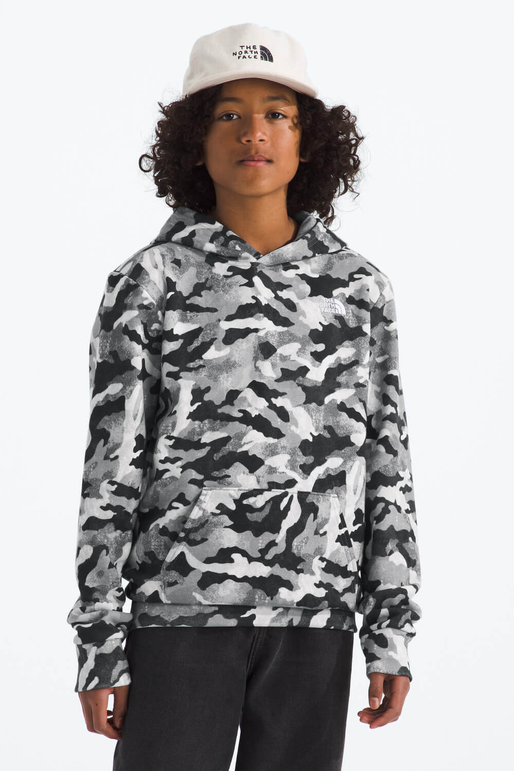 The North Face Teen Evolution Hoodie in Black Camo | NF0A8DDF-30O - Image 3