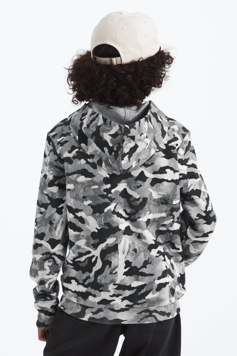 The North Face Teen Evolution Hoodie in Black Camo | NF0A8DDF-30O - Image 4