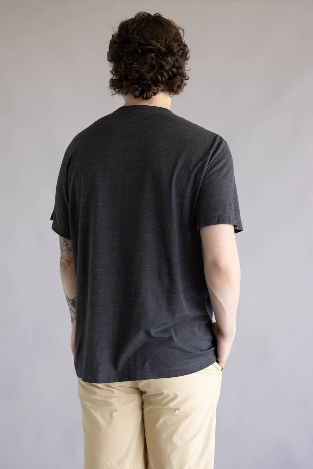 The North Face Tri Blend Tee for Men in Dark Heather | NF0A8EXH-DYZ DKGRAY - Image 2