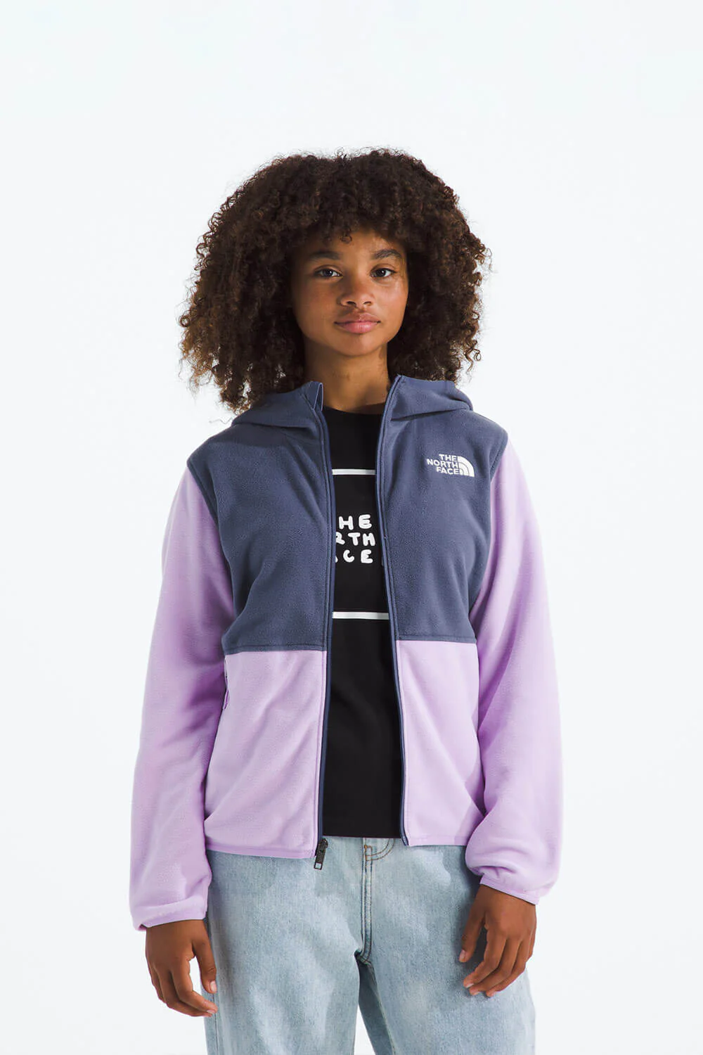The North Face Youth Glacier Full Zip Jacket in Lilac | NF0A8CVF-DFZ - Image 2