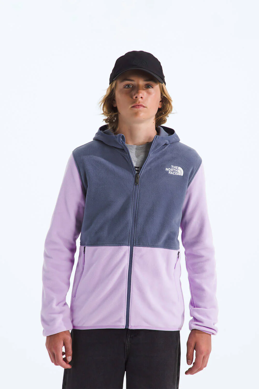 The North Face Youth Glacier Full Zip Jacket in Lilac | NF0A8CVF-DFZ - Image 3