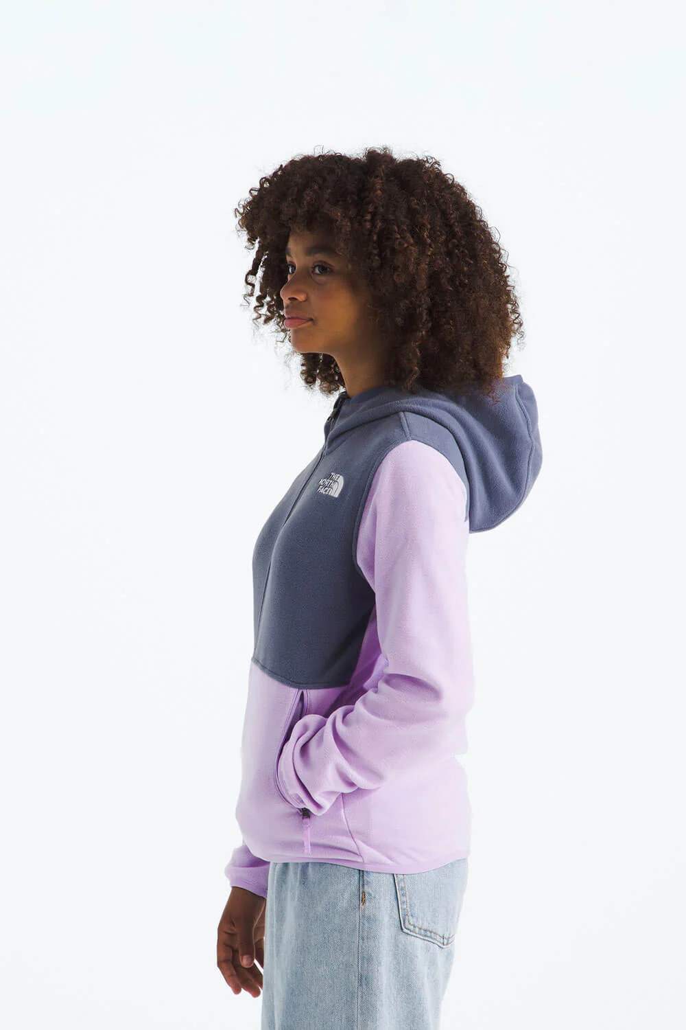The North Face Youth Glacier Full Zip Jacket in Lilac | NF0A8CVF-DFZ - Image 6
