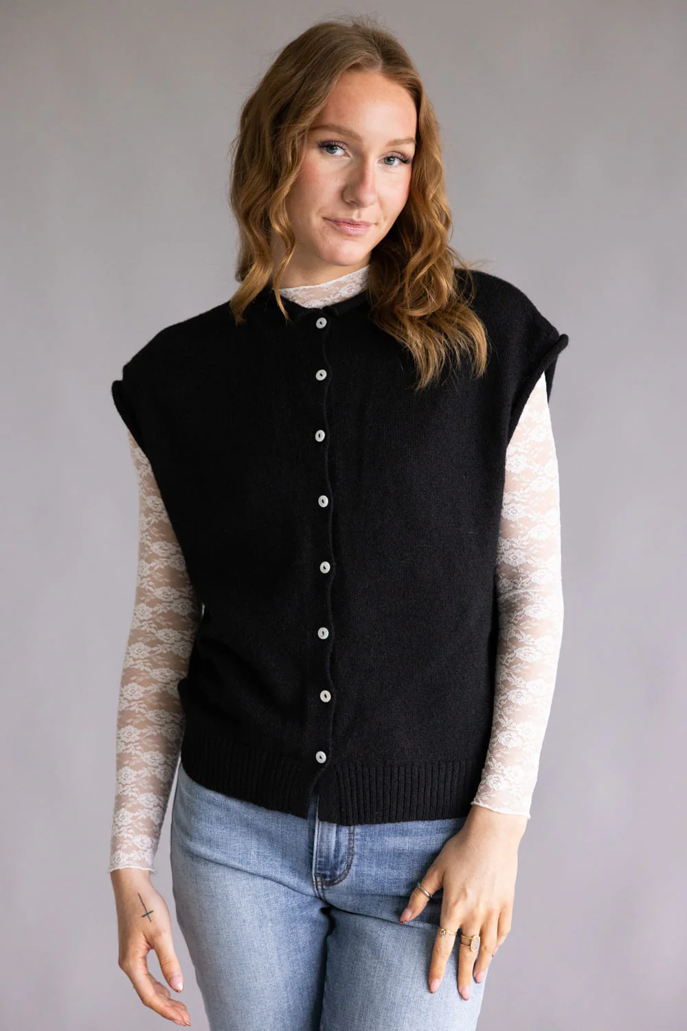 Things Between Piper Vest for Women in Black | TBW13702-BLK - Image 3