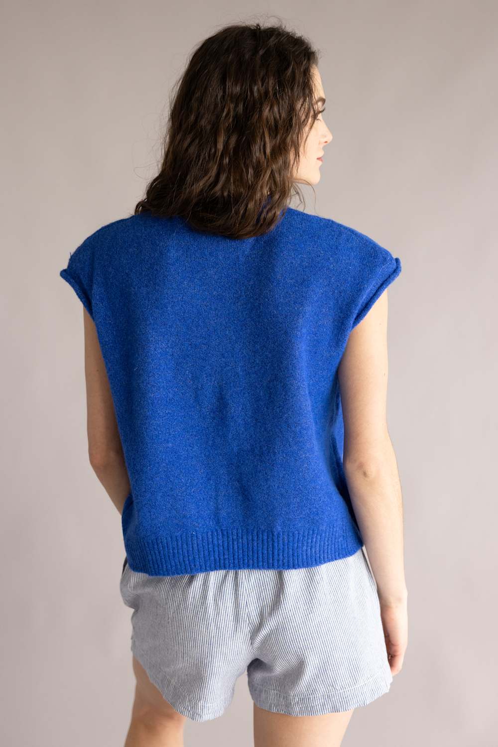Things Between Piper Vest for Women in Cobalt Blue | TBW13702-BLU - Image 3