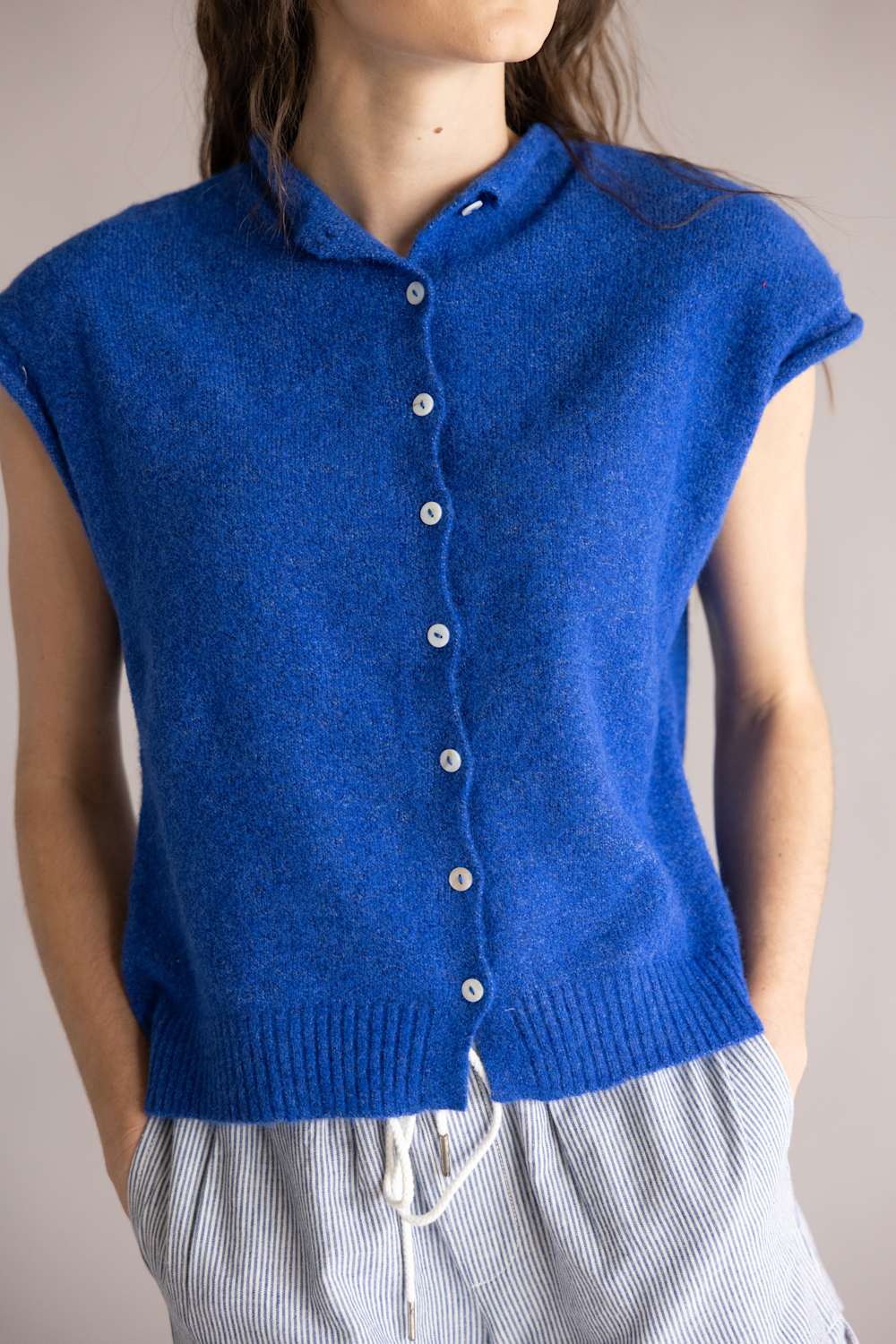 Things Between Piper Vest for Women in Cobalt Blue | TBW13702-BLU - Image 4