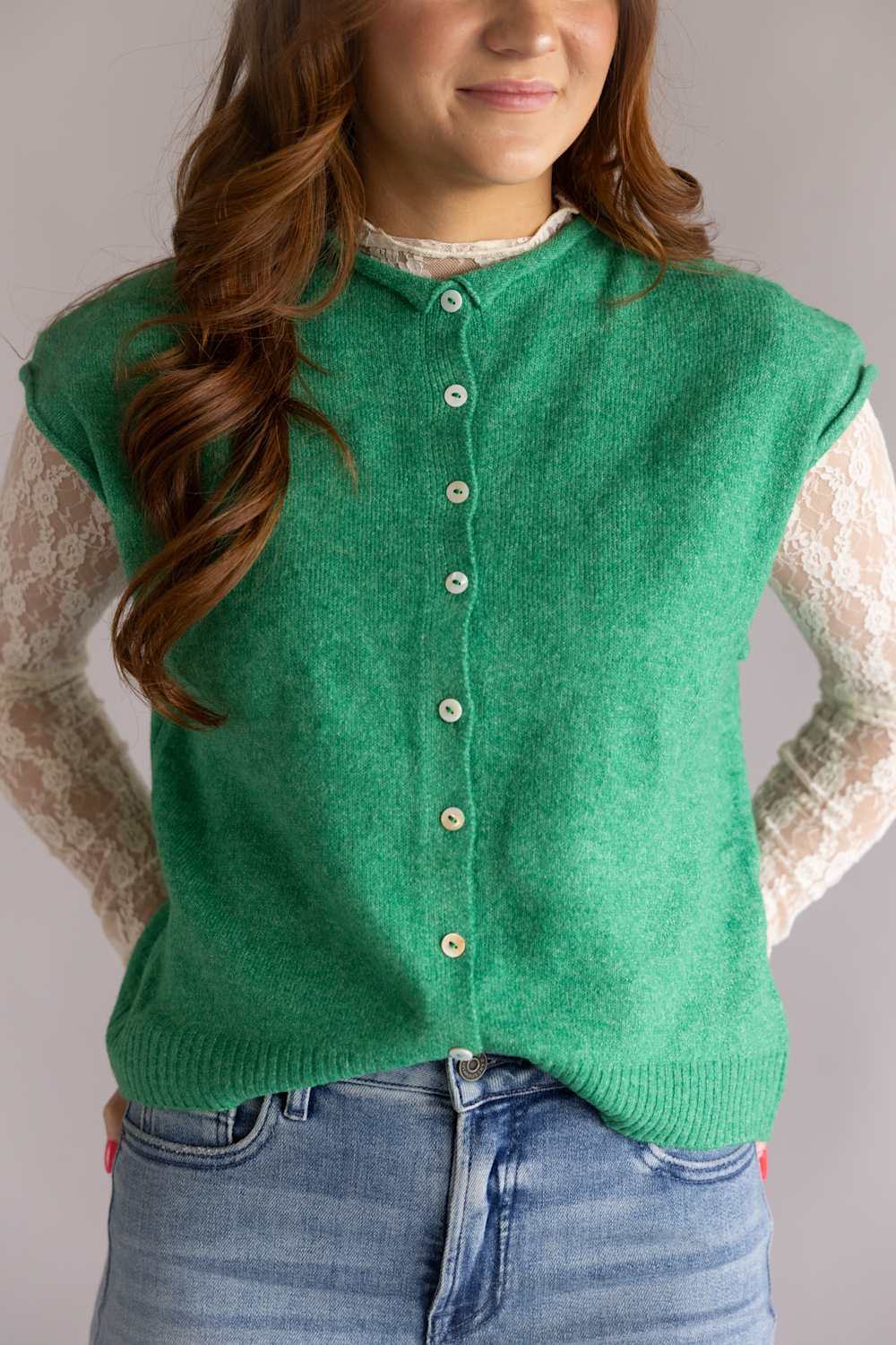 Things Between Piper Vest for Women in Green | TBW13702-GRN - Image 5
