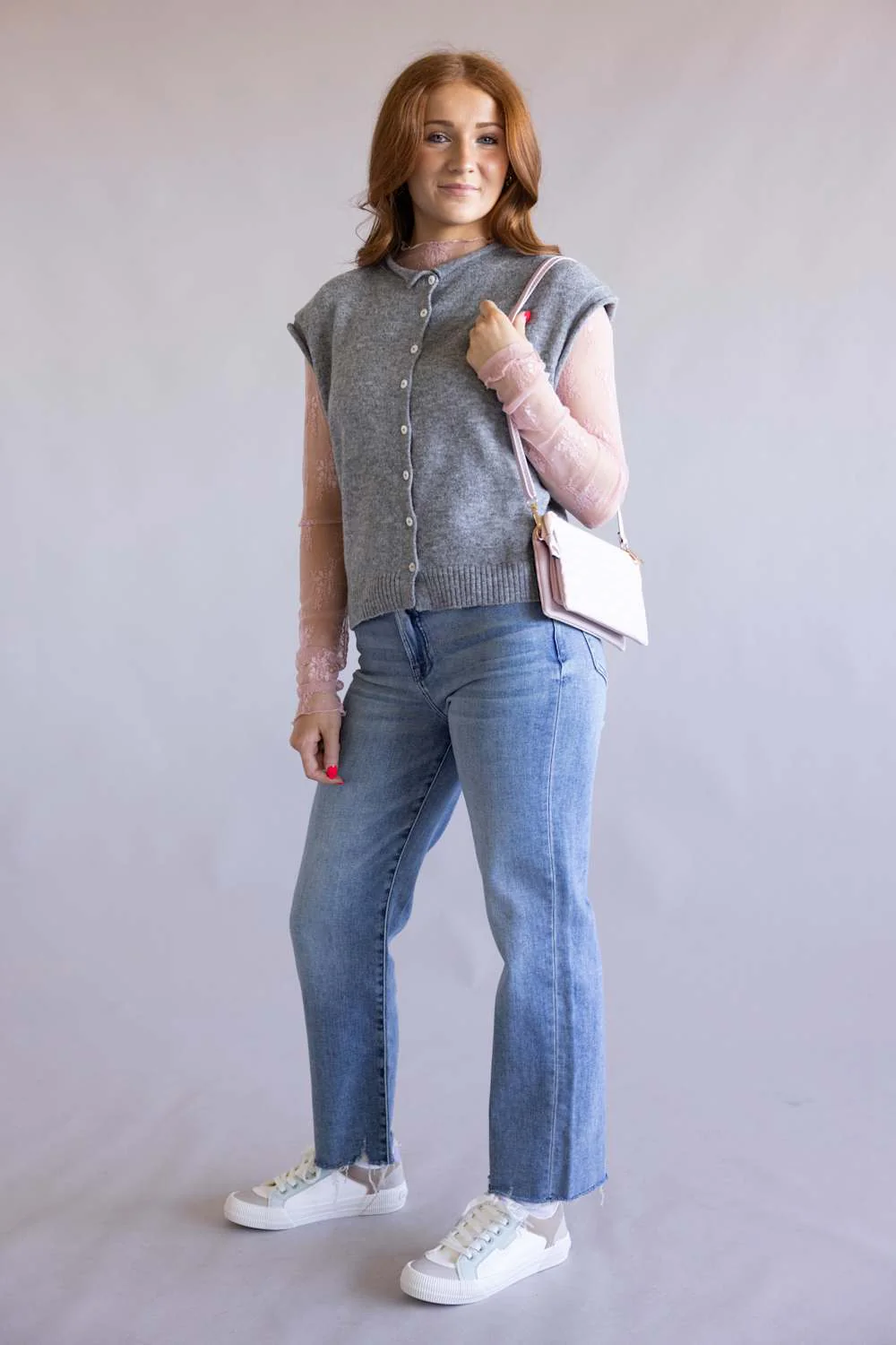 Things Between Piper Vest for Women in Heather Grey | TBW13702-HGRY - Image 2