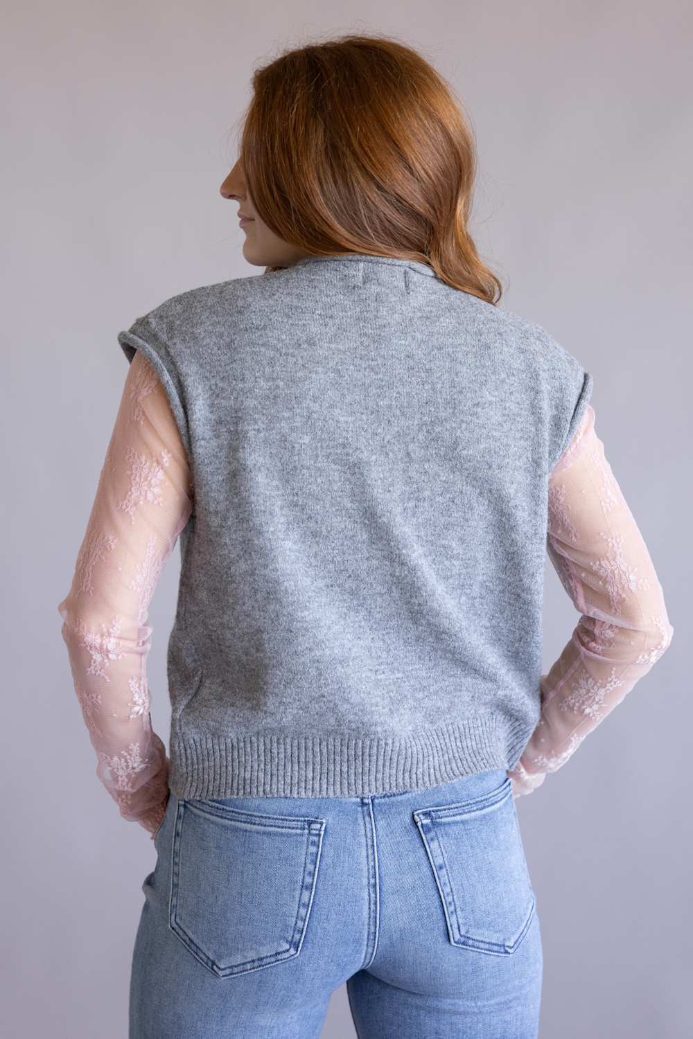 Things Between Piper Vest for Women in Heather Grey | TBW13702-HGRY - Image 4