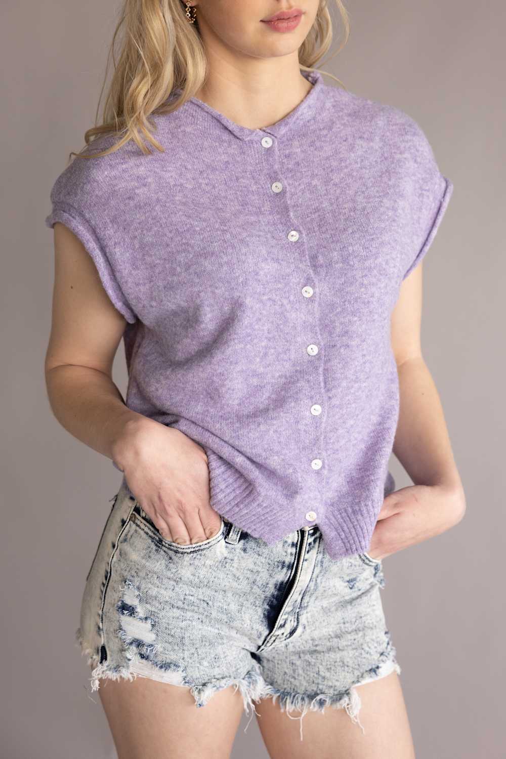 Things Between Piper Vest for Women in Lavender | TBW13702-LAV - Image 4