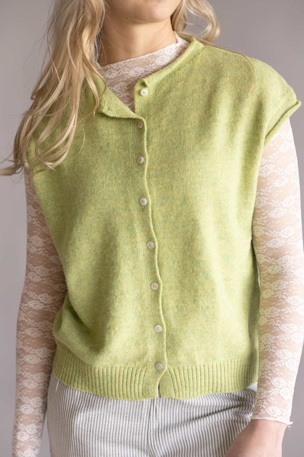 Things Between Piper Vest for Women in Lemongrass | TBW13702-LEM - Image 3