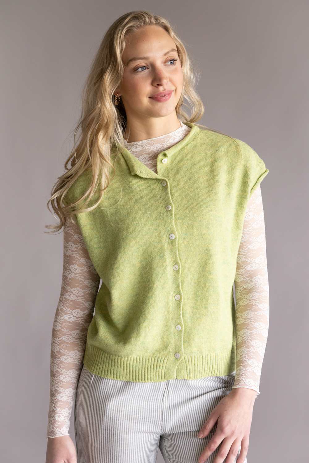 Things Between Piper Vest for Women in Lemongrass | TBW13702-LEM - Image 5