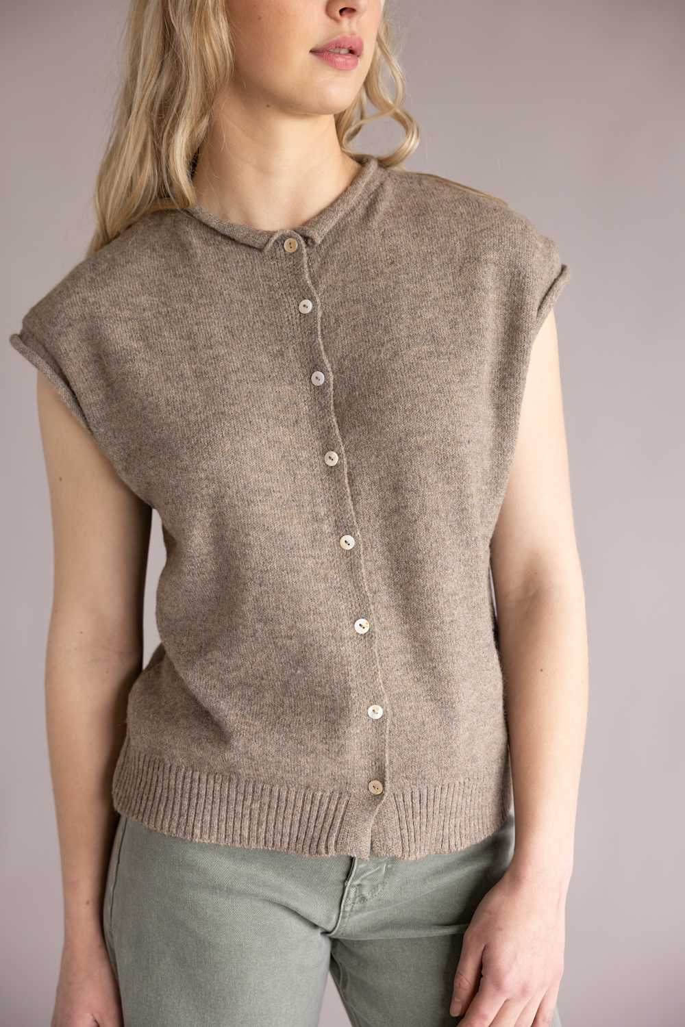 Things Between Piper Vest for Women in Mocha | TBW13702-MOC - Image 2
