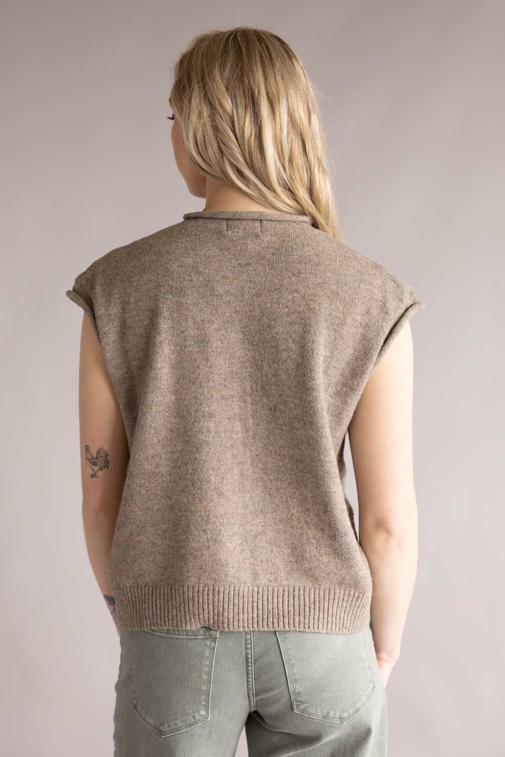 Things Between Piper Vest for Women in Mocha | TBW13702-MOC - Image 3