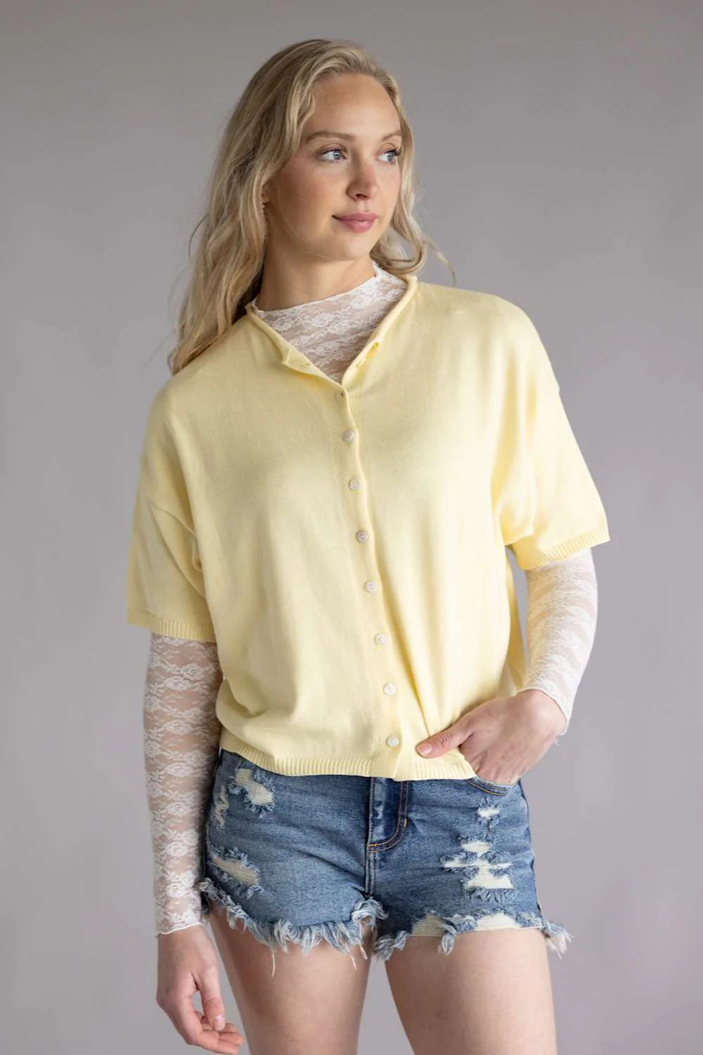 Things Between 1/2 Sleeve Piper Cardigan for Women - Image 2