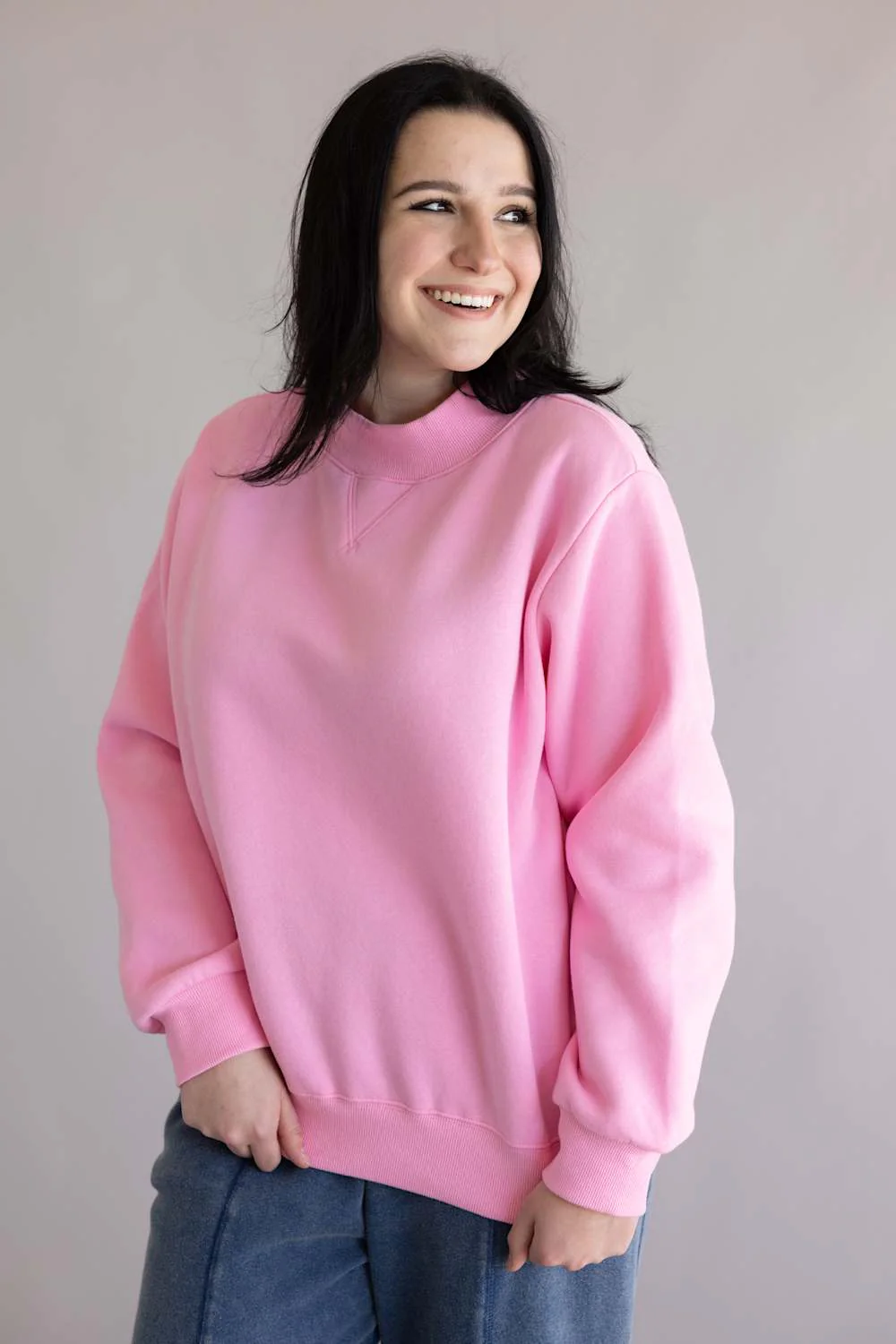 Things Between Mock Neck Fleece Pullover for Women - Image 2