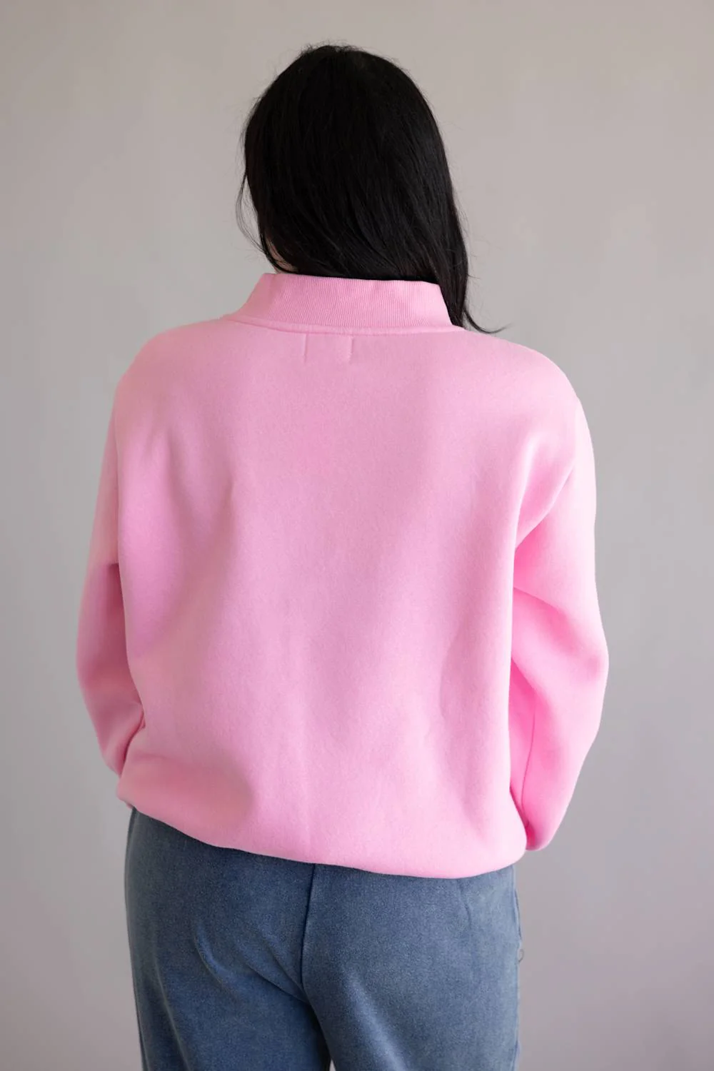 Things Between Mock Neck Pullover for Women in Bubblegum | TBT14112-GUM - Image 3
