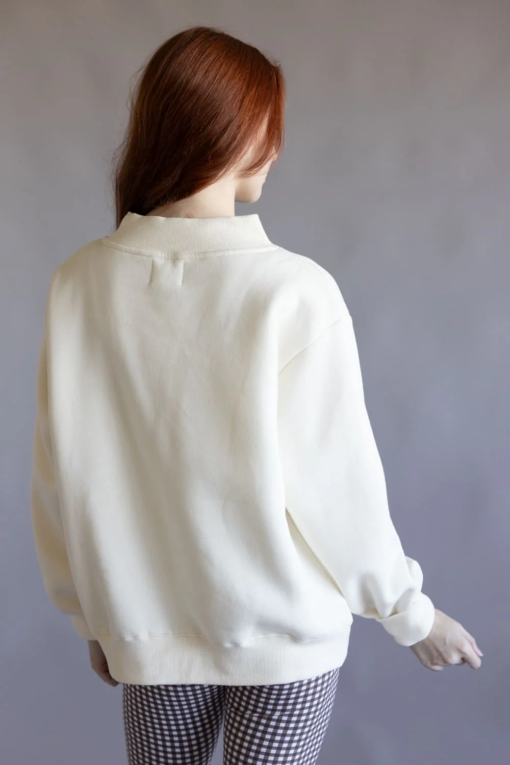 Things Between Mock Neck Pullover for Women in Cream | TBT14112-CRM - Image 4