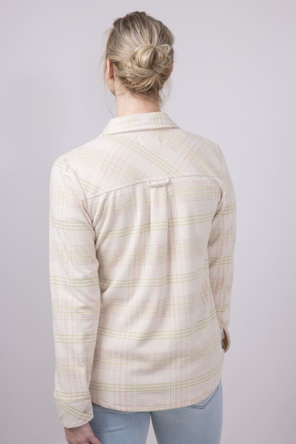 Thread & Supply Cassian Soft Luxe Button Up Shirt in Cream Multi Plaid | T4444PVTS-CREAMMULTIPLAID - Image 2