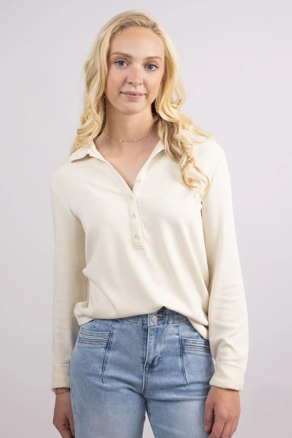 Thread & Supply Lucy Shirt for Women in Ivory | T4780MBTS-OFFWHITE - Image 4
