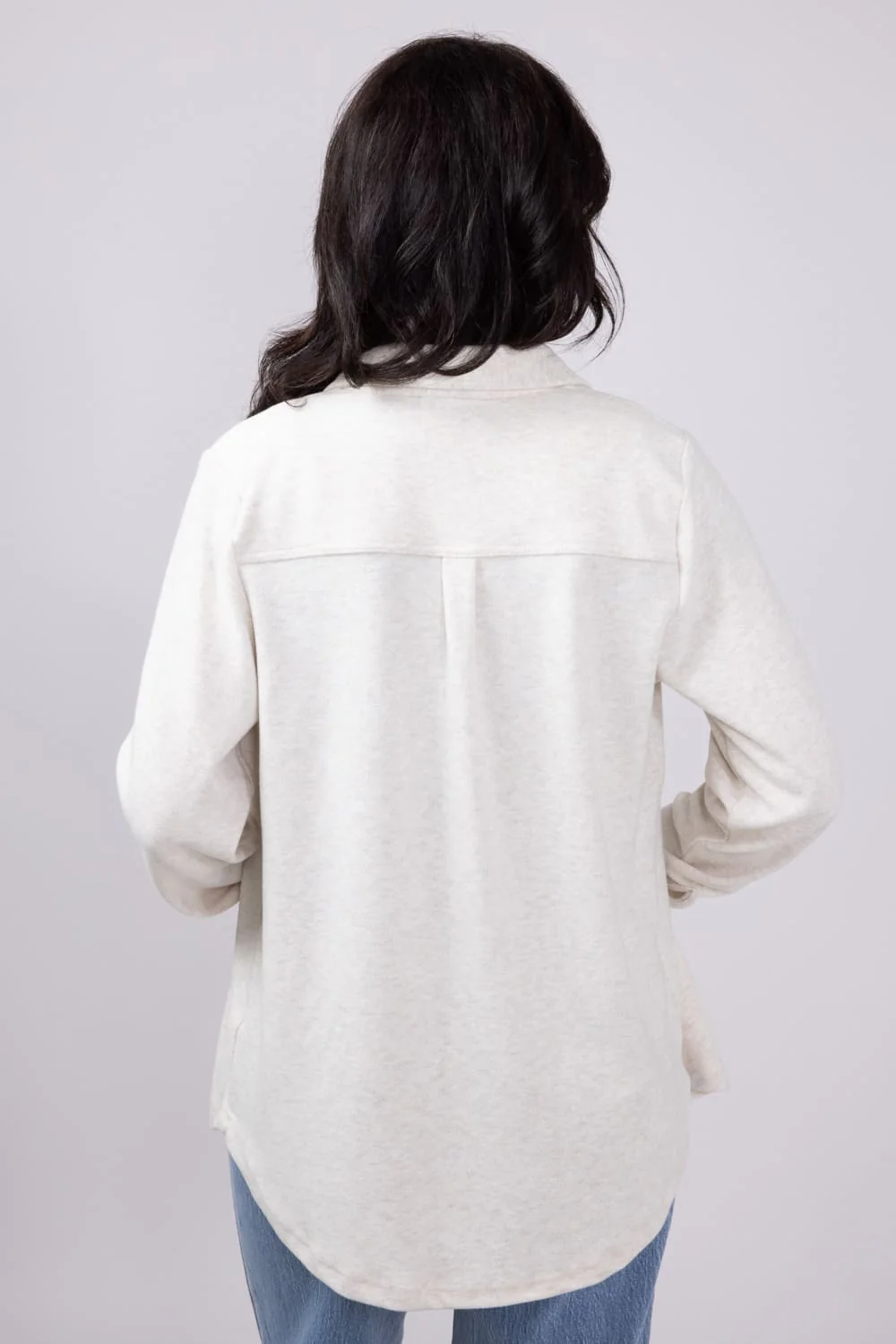 Thread & Supply Lewis Soft Luxe Button Up Shirt for Women in Oatmeal | T1084PVXTS-OATMEAL - Image 6