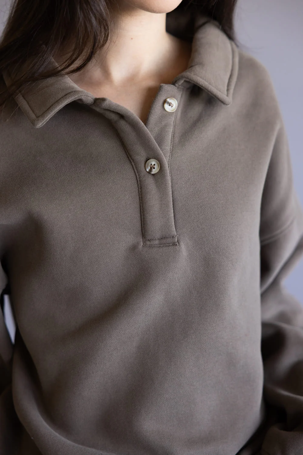 Thread & Supply Arizona Pullover Top for Women in Chocolate | T4562HBFTS-CHOCOLATE - Image 3