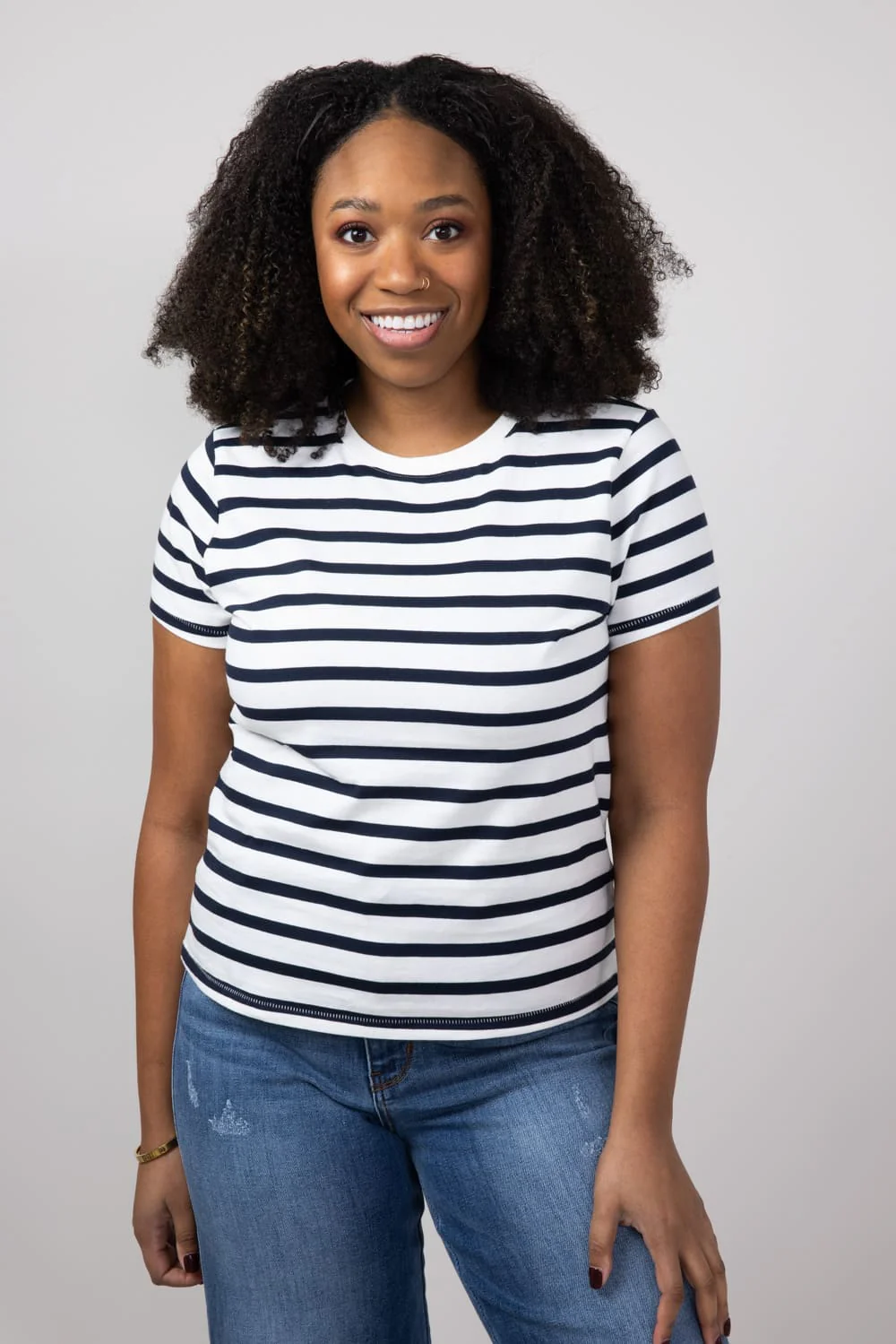 Thread & Supply Asher Striped T-Shirt for Women - Image 2