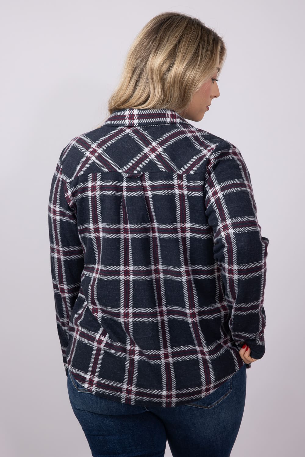 Thread & Supply Cassian Soft Luxe Button Up Shirt in Black Red Plaid | T4444PVTS-BLACKREDPLAID - Image 2