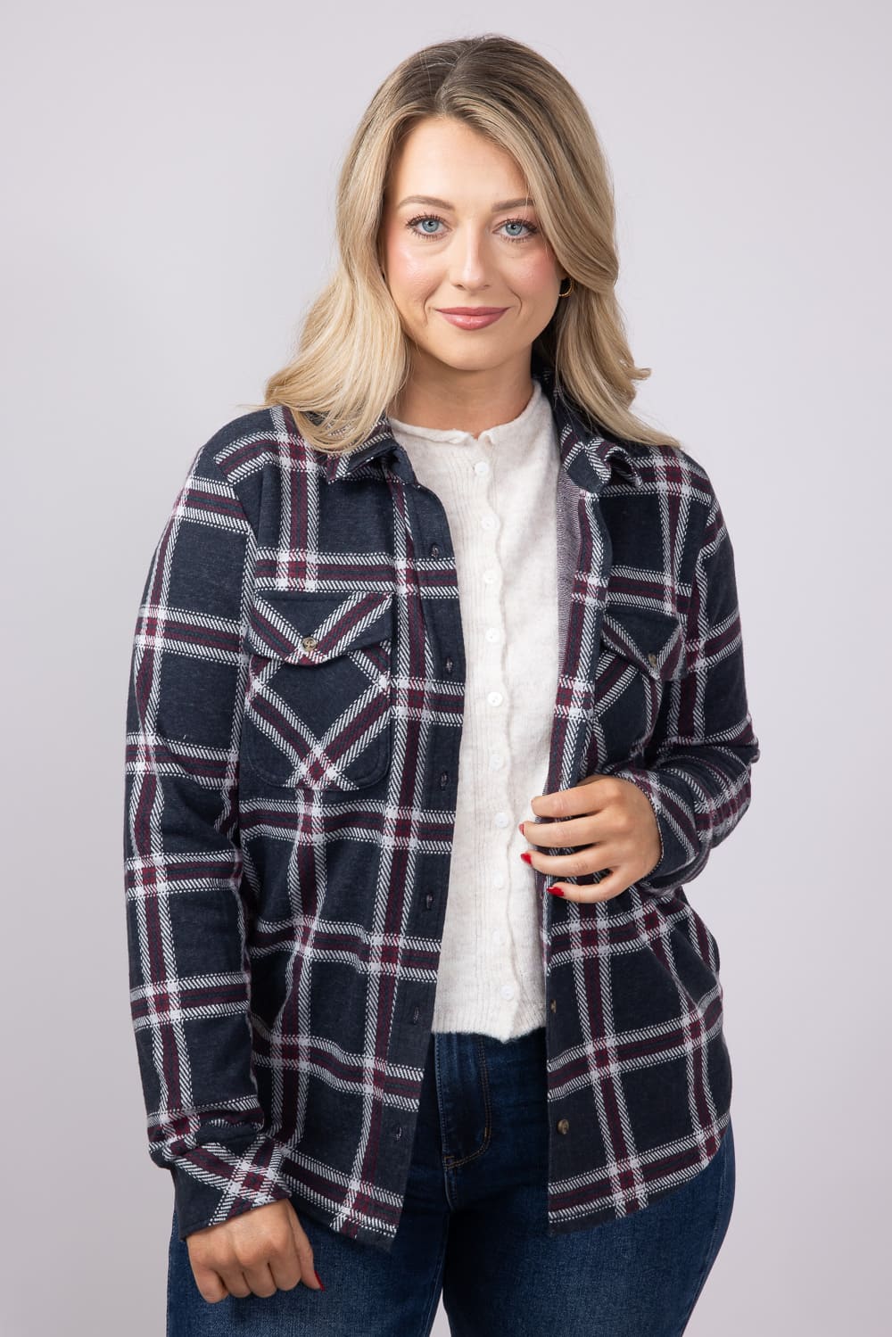Thread & Supply Cassian Soft Luxe Button Up Shirt in Black Red Plaid | T4444PVTS-BLACKREDPLAID - Image 5