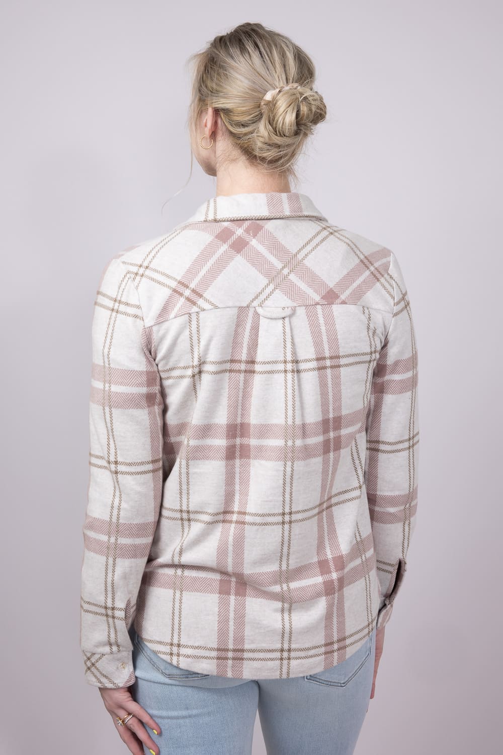 Thread & Supply Cassian Soft Luxe Button Up Shirt in Mauve Tan Plaid | T4444PVTS-MAUVETANPLAID - Image 2