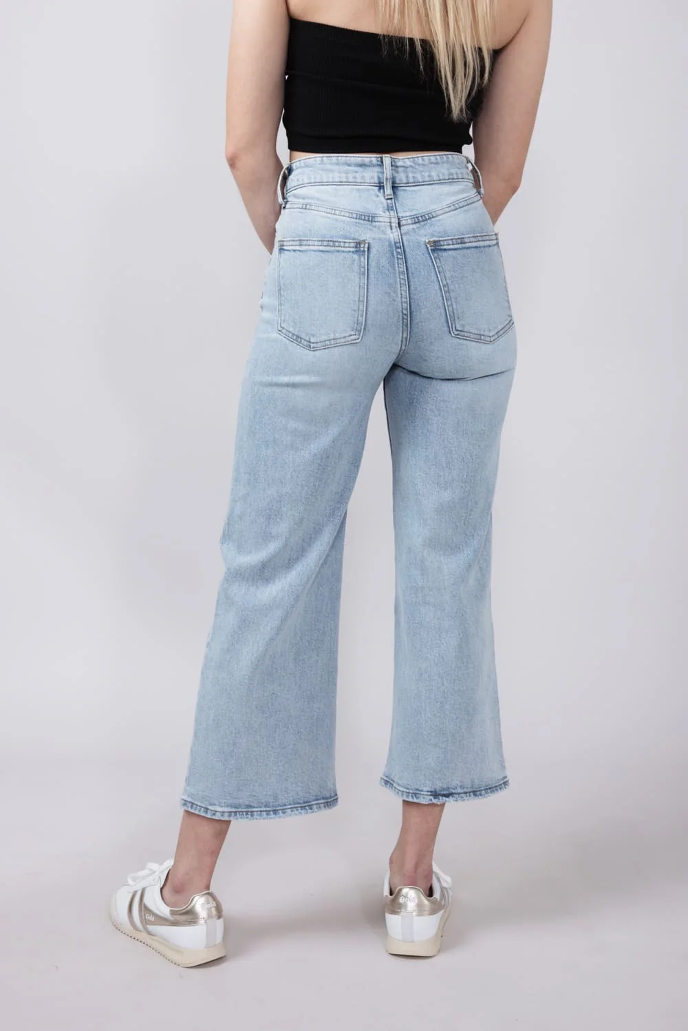 Thread & Supply High Rise Luca Vintage Cropped Wide Leg Jeans for Women | B2379VSDTS-LIGHTWASH - Image 3