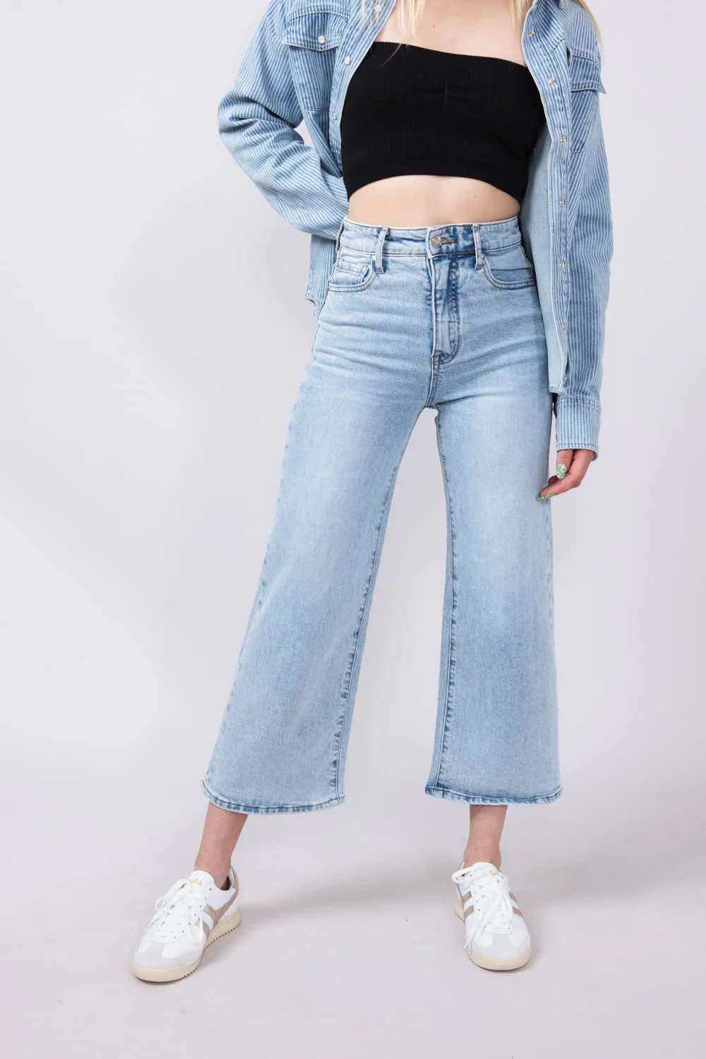 Thread & Supply High Rise Luca Vintage Cropped Wide Leg Jeans for Women | B2379VSDTS-LIGHTWASH - Image 4
