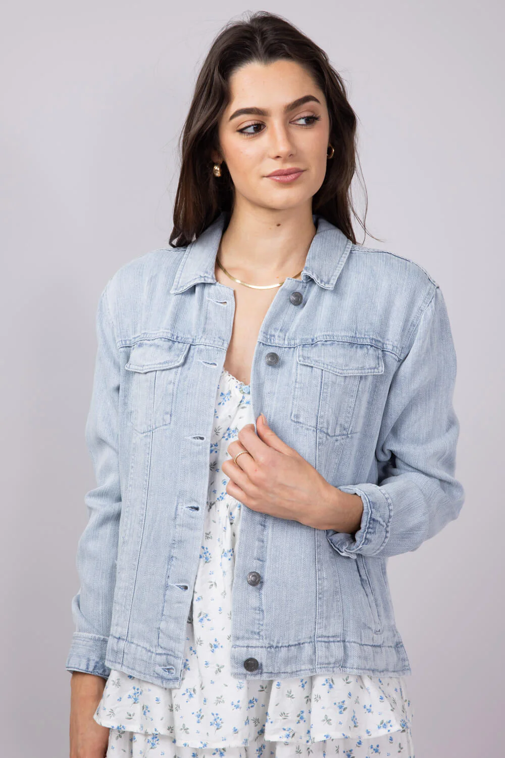 Thread & Supply Jackie Denim Jacket for Women in Light Wash | J4837LZTTS-CALLIEWASH - Image 5
