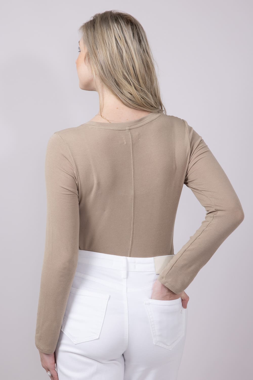 Thread & Supply Lauren Shirt for Women in Taupe | T2976MSTS-TAUPE - Image 2