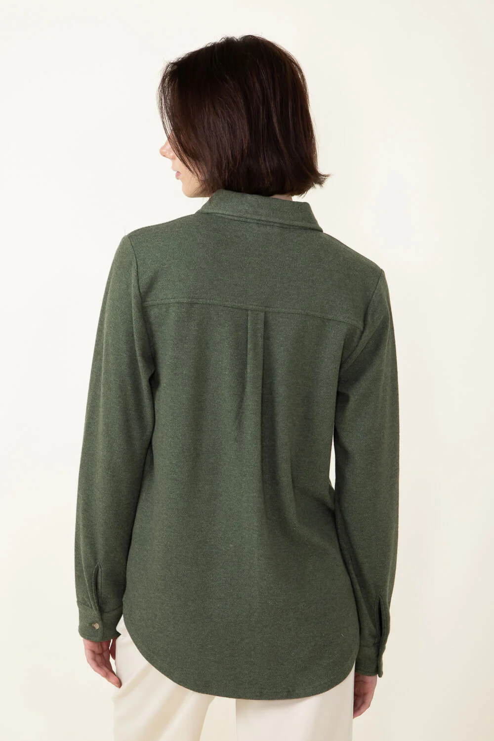 Thread & Supply Lewis Soft Luxe Button Up Shirt for Women in Fern | T1084PVXGK-FERN - Image 4