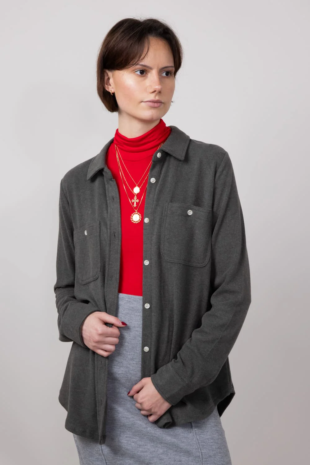 Thread & Supply Lewis Soft Luxe Button Up Shirt for Women - Image 11
