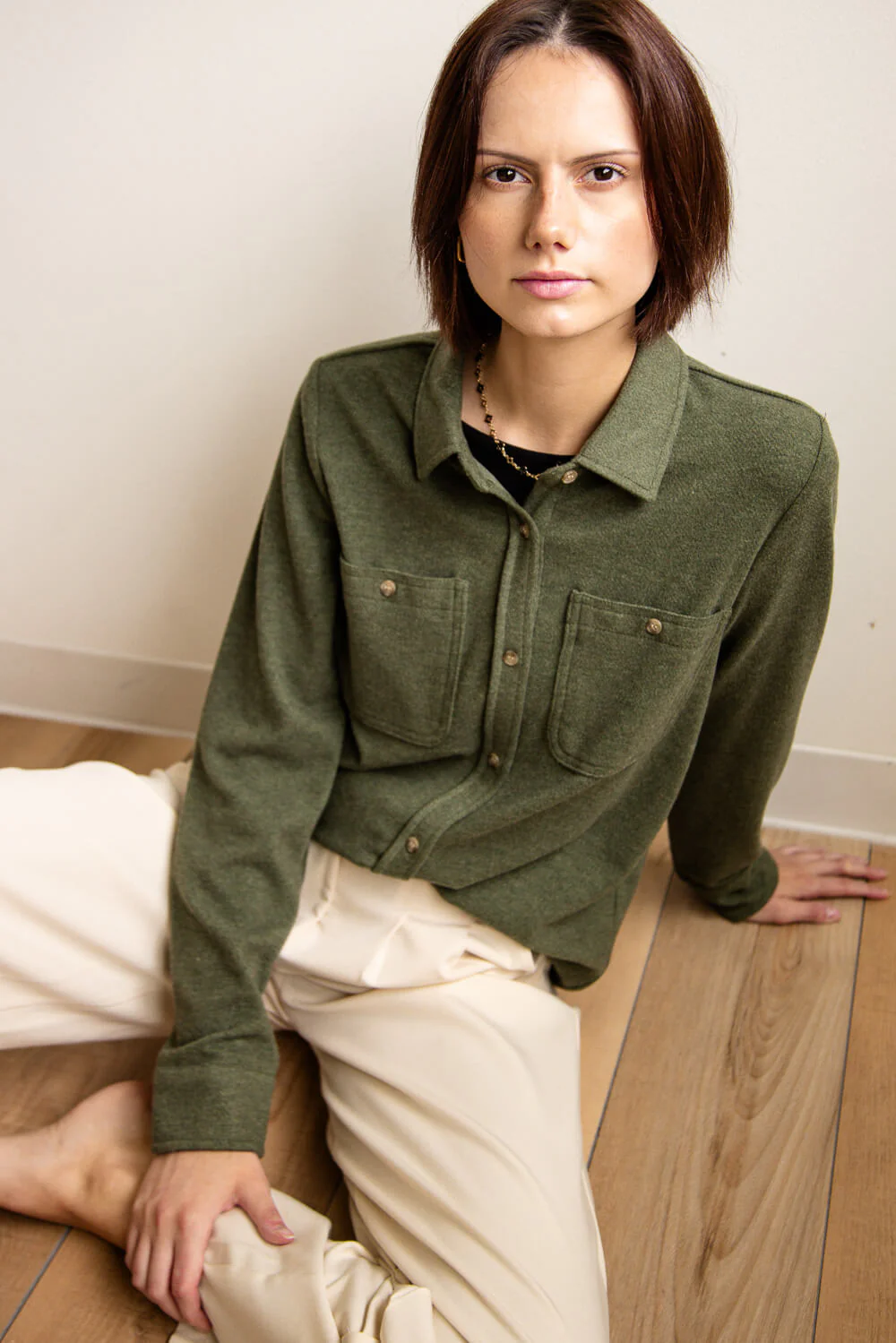 Thread & Supply Lewis Soft Luxe Button Up Shirt for Women - Image 4