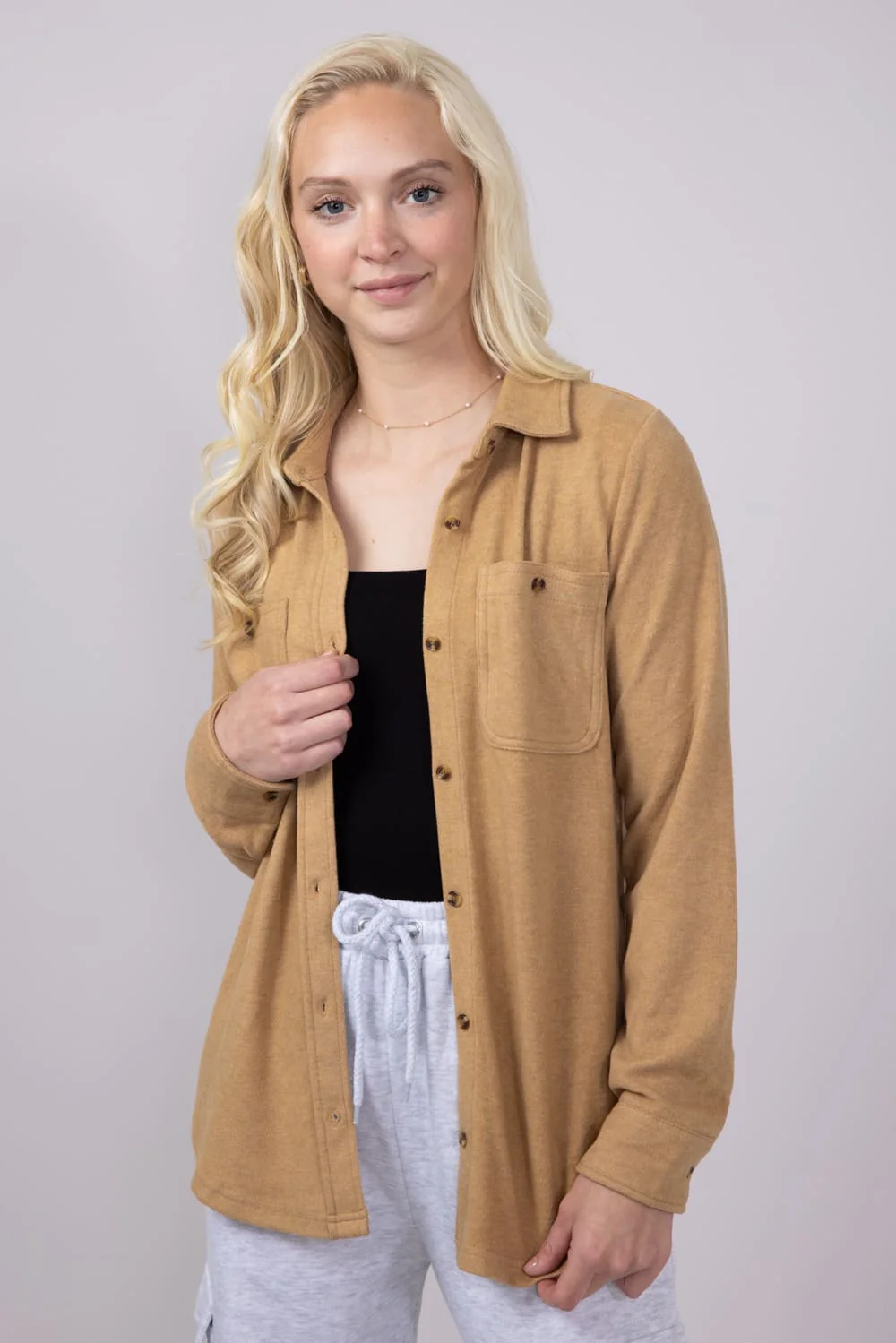 Thread & Supply Lewis Soft Luxe Button Up Shirt for Women - Image 6