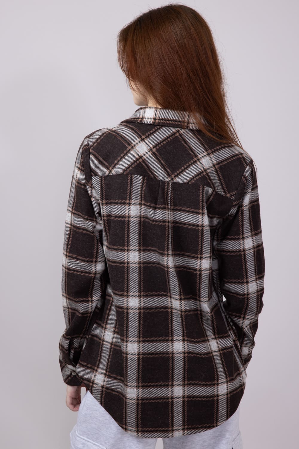 Thread & Supply Lewis Soft Luxe Button Up Shirt for Women in Coffee Combo | T1084PVXTS-COFFEECOMBO - Image 4