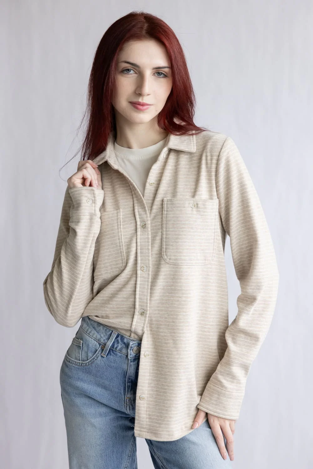 Thread & Supply Lewis Soft Luxe Button Up Shirt for Women - Image 3