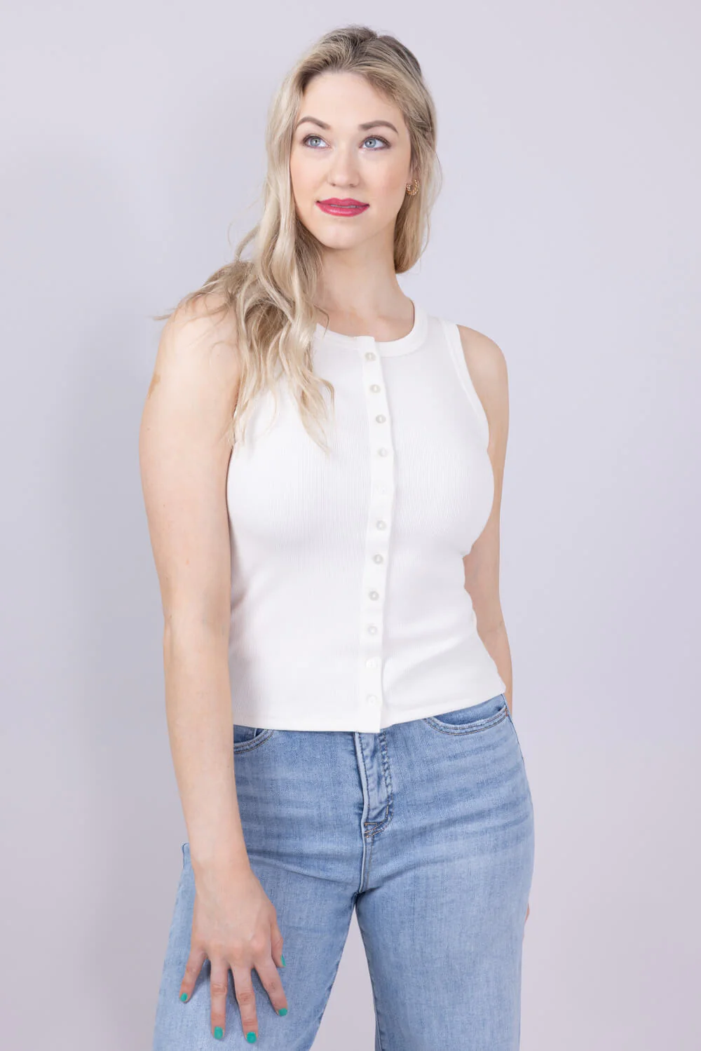Thread & Supply Luella Tank Top for Women in Ivory | T4600BRTS-IVORY - Image 4