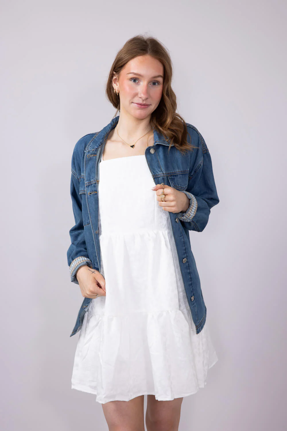Thread & Supply Miriam Denim Jacket for Women in Medium Wash | J3243LCLTS-DREWWASH - Image 3