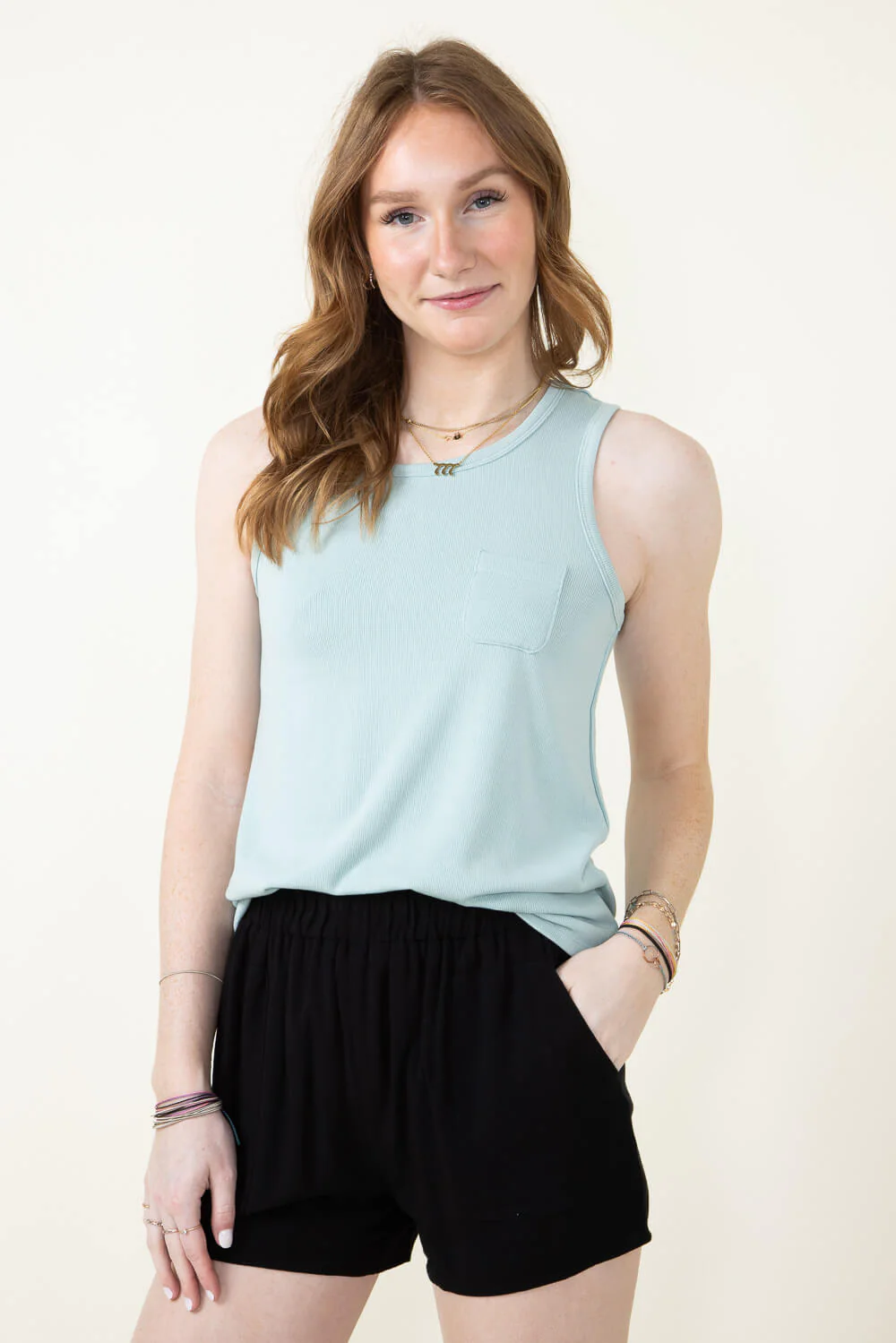 Thread & Supply Naomi Tank Top for Women in Teal | T2484MSTS-TEAL - Image 4