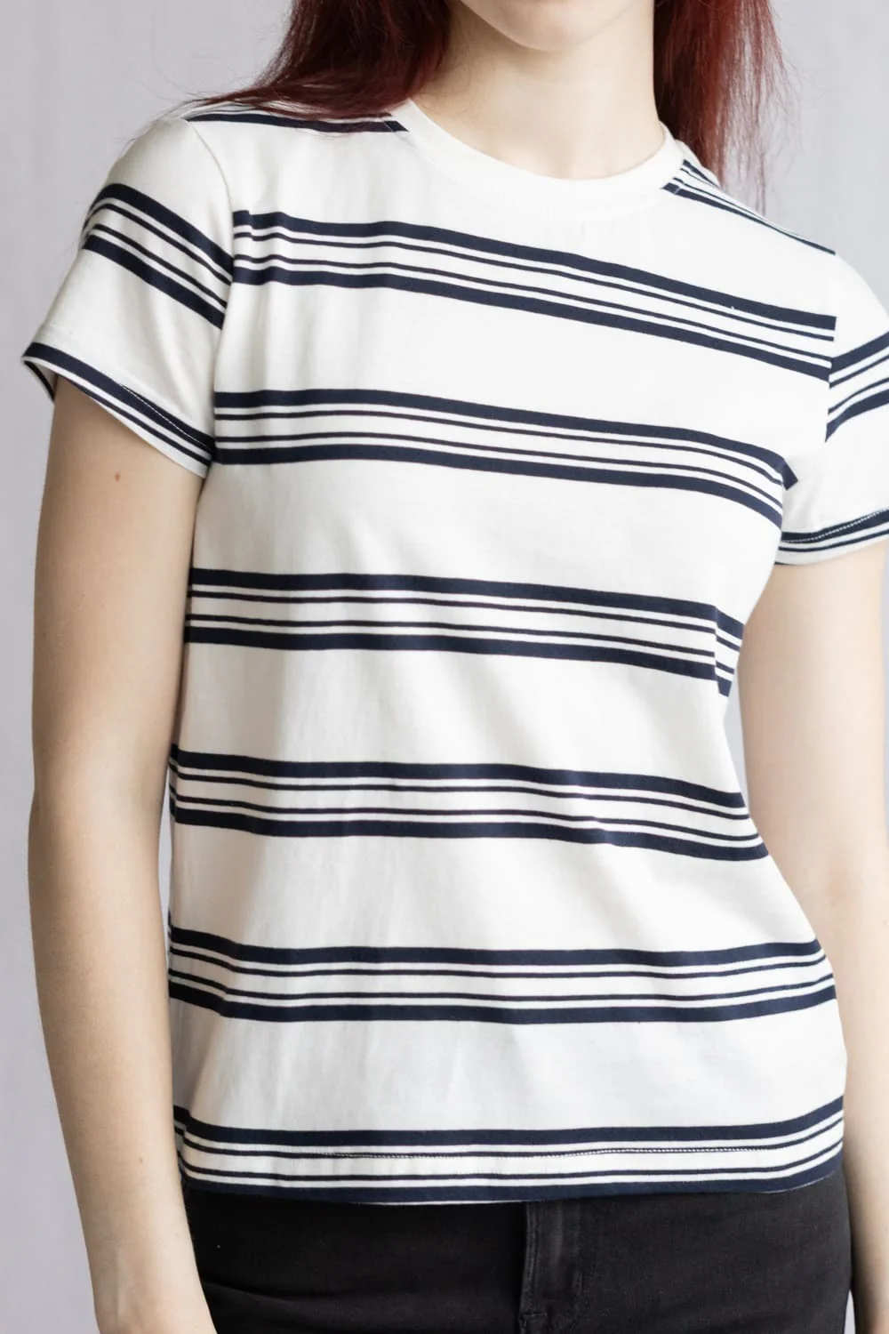 Thread & Supply Natalie Tee for Women in Ivory Navy | T5050CJKTS-IVORYNAVY - Image 2